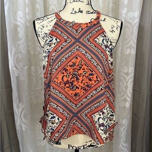 🌟LAST CHANCE🌟 Divided H&M Tunic Lace Up Cropped Halter Keyhole Tank Top